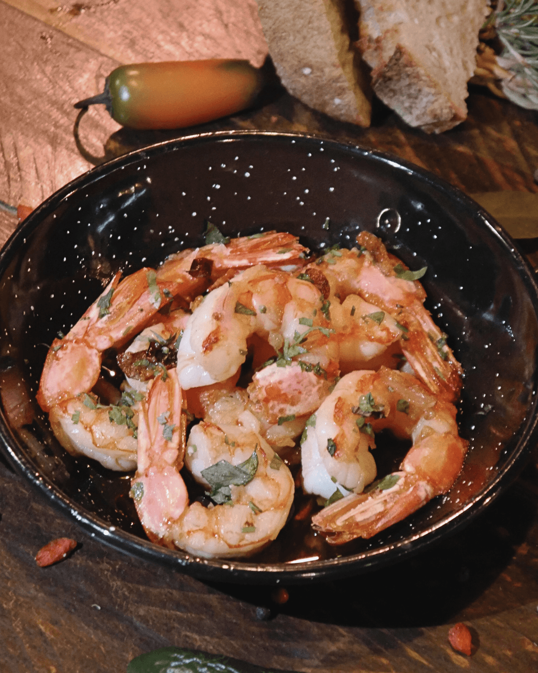 Gambas al ajillo - Chamana Ibiza